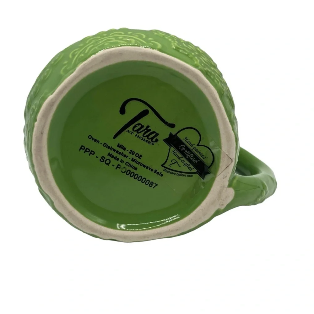 Tara At Home Mila Monkey Green Large 20oz Coffee Cups Mug